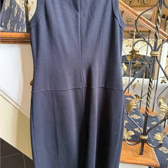 Talbots Summer Black Dress with Gold Buttons. Stretch material. EUC Size 4 - Picture 5 of 7